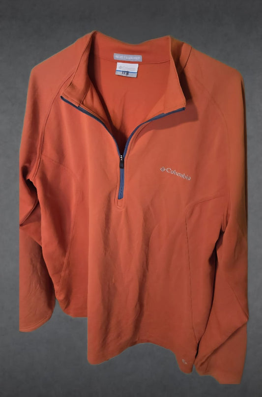 Polera Columbia Media Cremallera - Terracota Clásico - Talla L